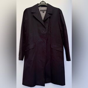 Anne Klein Elegant Black Trench Coat